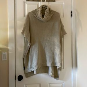 Beige pink nacho style sweater tunic turtleneck